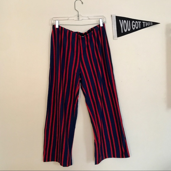 silence + noise Pants - Urban Outfitters Stripe Cropped Pants